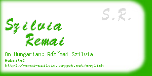 szilvia remai business card